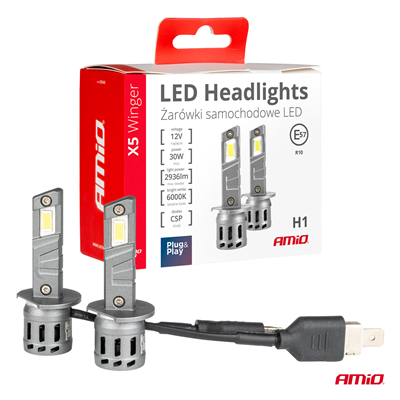 LED žárovky X5-series WINGER H1 6000K max 30W AMIO-03943