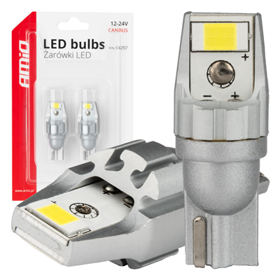 LED žárovky CANBUS T15 W16W 2SMD 3570 Bílá 12V 24V AMiO-04257