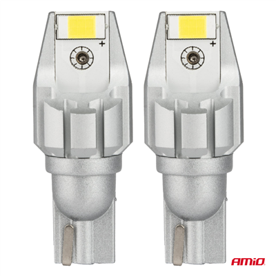LED žárovky CANBUS T15 W16W 2SMD 3570 Bílá 12V 24V AMiO-04257