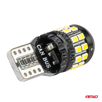 LED žárovky CANBUS T10 W5W 27SMD 2016 White 12V/24V AMIO-04258