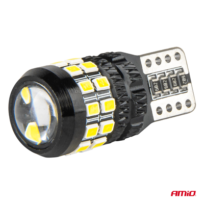 LED žárovky CANBUS T10 W5W 27SMD 2016 White 12V/24V AMIO-04258