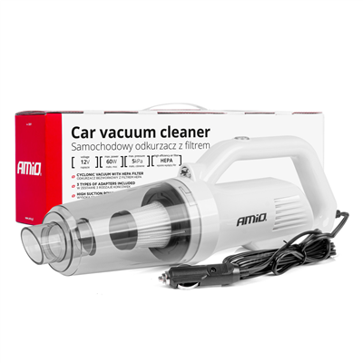 Vysavač do auta 12V 60W HEPA 5kPa AMIO-03691