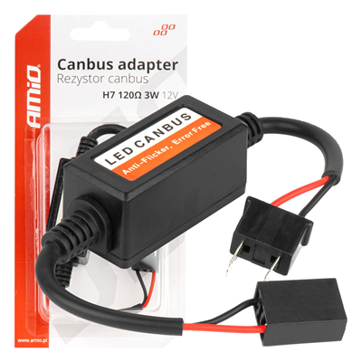 Rezistor pro LED žárovky CANBUS 3W 120? H7 AMiO-04088