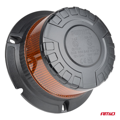LED výstražný maják W28B 12V 24V AMiO-04106