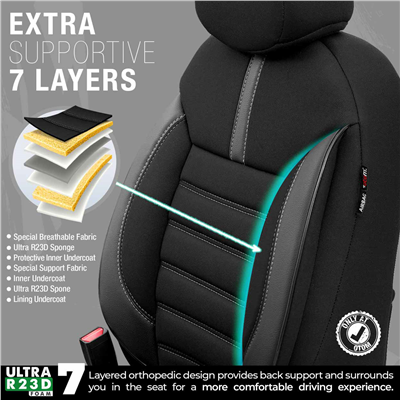 Sada autopotahů OTOM LIMITED 102 BLACK/GREY 3-ZIP