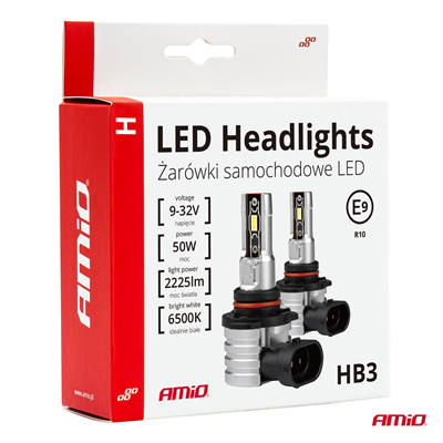 LED žárovky hlavního svícení HB3 9005/HIR1 9011/H10 H-mini Series AMiO-03334