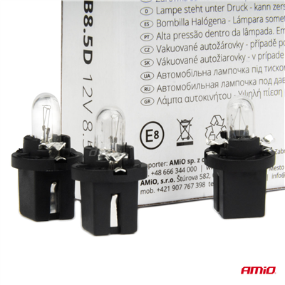 Halogenové žárovky T5 B8.5D 12V 8.5W BAX1.2W white 10ks