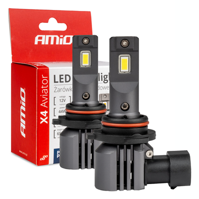 LED žárovky X4-series AVIATOR HB4 9006 6500K max 44W AMIO-03767