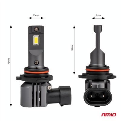 LED žárovky X4-series AVIATOR HB4 9006 6500K max 44W AMIO-03767
