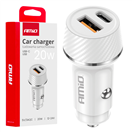 Amio 03878 Nabíječka do auta USB-A + USB-C 20W 12/24V AMiO-03878