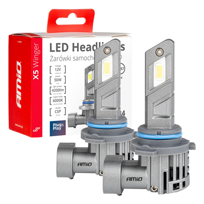 LED žárovky X5-series WINGER HB4 6000K max 50W AMIO-03949