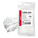 Amio 04305 Bílé stahovací pásky 2,5 x 100 mm 100 ks. AMIO-04305