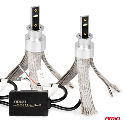 LED žárovky hlavního svícení FLEX+ H3 canbus 6000K 12V 24V AMIO-03656