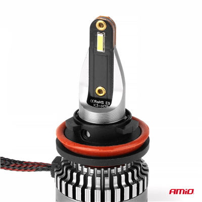 LED žárovky hlavního svícení K3 H8 H9 H11 H16 12V 6000K canbus AMIO-03686
