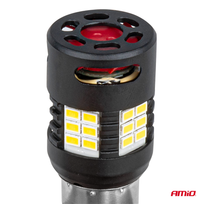 LED BUBLS CANBUS PRO series 1156 BA15S P21W R10W R5W 24x3020 SMD FAN White 12V/24V AMIO-03721
