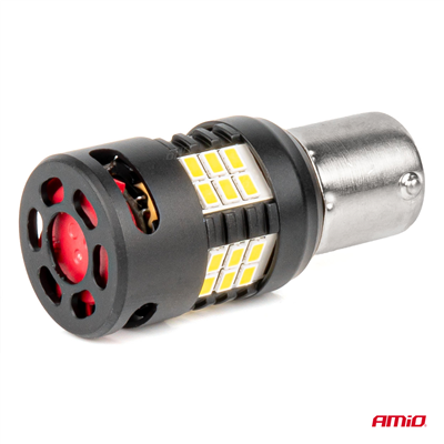 LED BUBLS CANBUS PRO series 1156 BA15S P21W R10W R5W 24x3020 SMD FAN White 12V/24V AMIO-03721