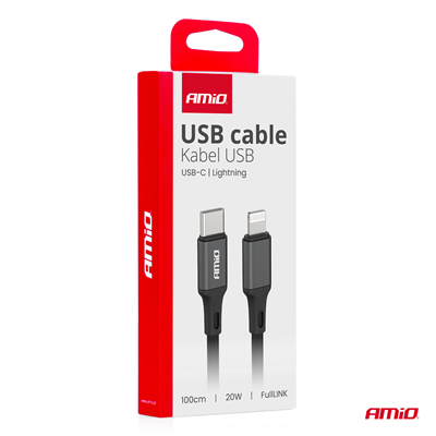 Kabel ´USB-C na Lightning 20W 100cm FullLINK AMIO-03904