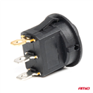 Amio 03964 Kolébkový kulatý spínač se zeleným podsvícením AMIO-03964