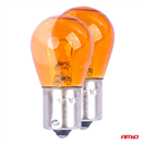 Amio 04354/03352 Halogenové žárovky PY21W BA15S 12V AMBER 2ks blister