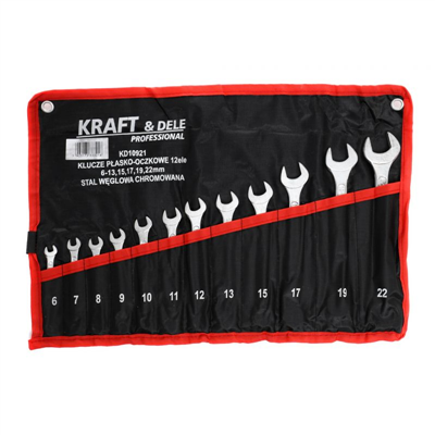 Kraft&Dele KD10921, Sada očko-plochých klíčů 12 ks