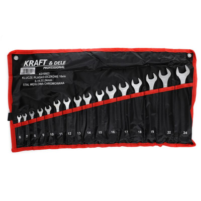 Kraft&Dele KD10922, Sada očko-plochých klíčů 16 ks