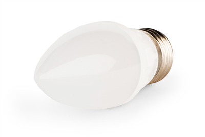 LED žárovka E27 bílá teplá 8W C37