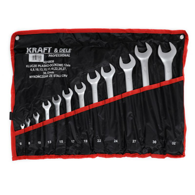 Kraft&Dele KD10938, Sada očko-plochých klíčů 12 ks