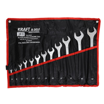 Kraft&Dele KD10926, Sada očko-plochých klíčů 12 ks