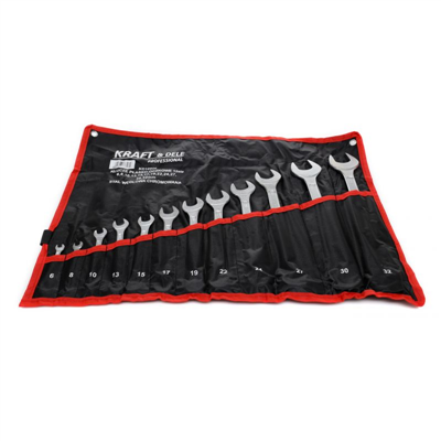 Kraft&Dele KD10926, Sada očko-plochých klíčů 12 ks