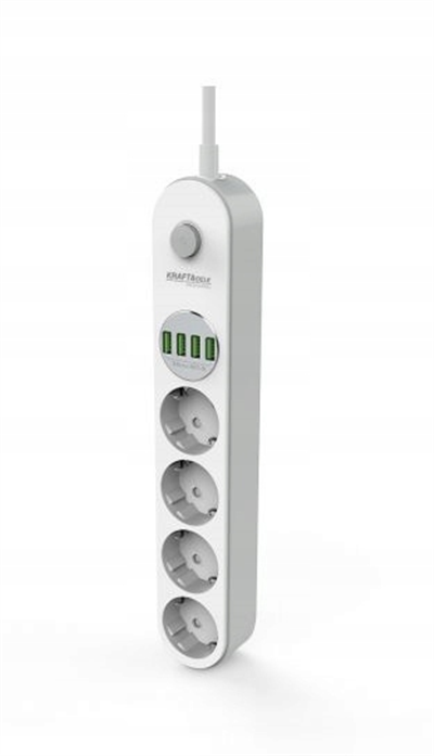Kraft&Dele KD4030, Prodlužovací přívod 2 m 4 zásuvky/4 USB