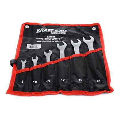 Kraft&Dele KD10935, Sada očko-plochých klíčů 6 ks
