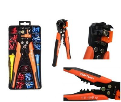 Kraft&Dele KD10543, Krimpovací odizolovací kleště s příslušenstvím