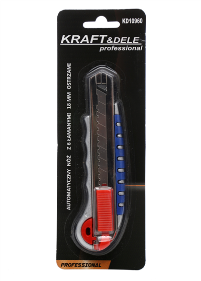 Kraft&Dele KD10960, Odlamovací nůž 18 mm s 6 čepelemi