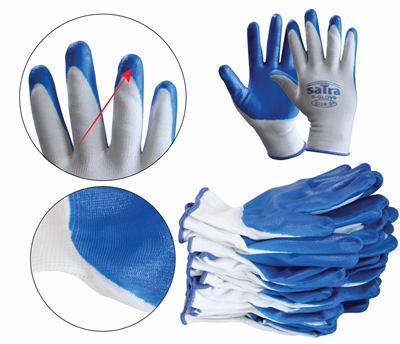 Asta S-GLOV9, Pracovní rukavice nylon/nitril, vel. 9, 12ks