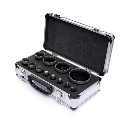 Kraft&Dele KD11227, Diamantové korunkové vrtáky vykružováky, 6-68 mm, sada 12 ks