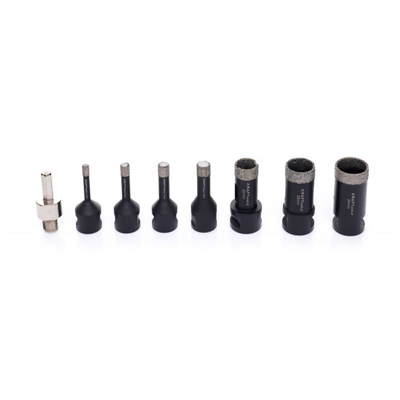 Kraft&Dele KD11227, Diamantové korunkové vrtáky vykružováky, 6-68 mm, sada 12 ks