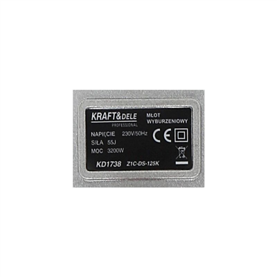 Kraft&Dele KD1738, Bourací kladivo 3200 W 55J