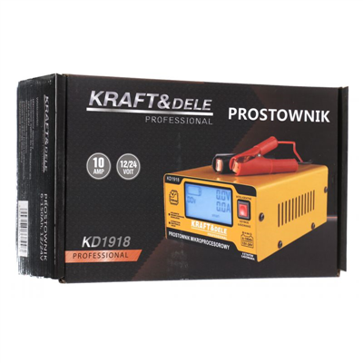 Kraft&Dele KD1918, Mikroprocesorová nabíječka, 10A, 12/24 V