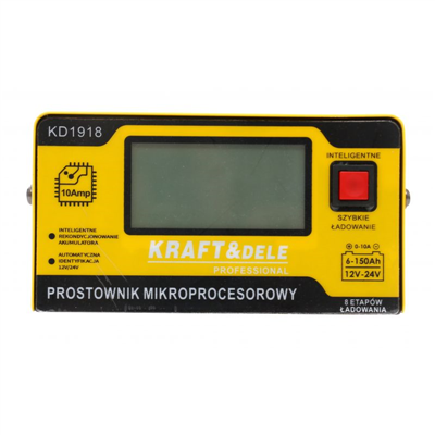 Kraft&Dele KD1918, Mikroprocesorová nabíječka, 10A, 12/24 V