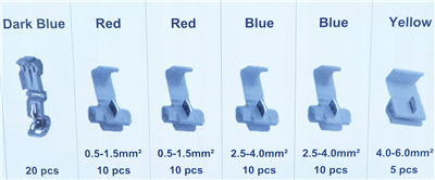 Elektrické rychlospojky, sada 65 ks, F01129
