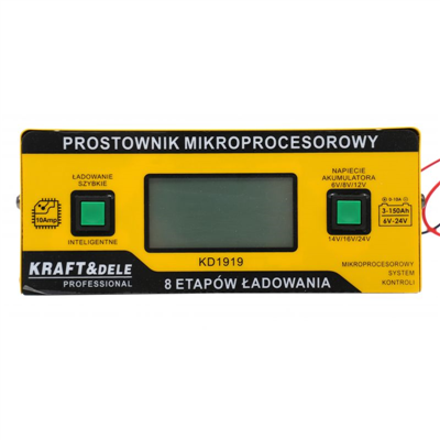 Kraft&Dele KD1919, Mikroprocesorová nabíječka, 10A, 6/8/12/14/16/24 V