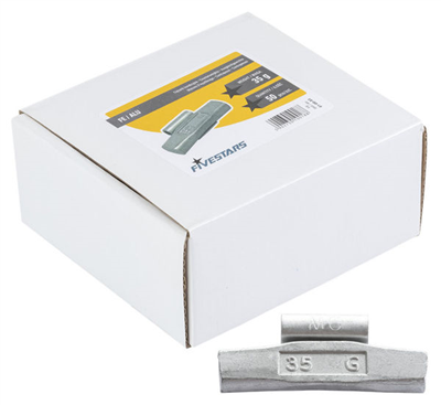 Fivestars FE ALU-35G, Ocelové závaží pro hliníkové disky Fivestars 35g - 50 ks -01-00-53