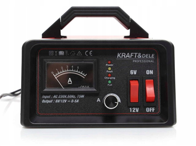Kraft&Dele KD1288, Nabíječka autobaterií s regulací 6/12 V - 5 A