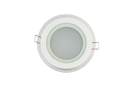 LT8032 Zapuštěný kruhový skleněný LED panel bílý 12W