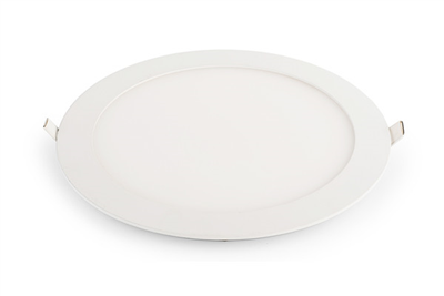 Zapuštěný kruhový LED panel bílý 18W