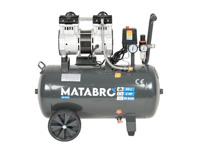 AKČNÍ SET SETMB-K202, Bezolejový kompresor 50l, 230V, 2 písty s příslušenstvím | 2000W | Matabro