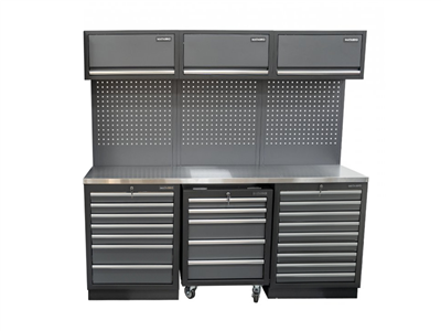 AKČNÍ SET Sestava 6 ks dílenského nábytku SET-CA01082 s nerezovou pracovní deskou MB-TGW80S
