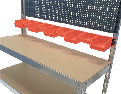 Matabro MB-SH07, Policový regál s pracovní plochou | 3 police | 1000 x 400 x 1360 mm