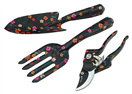 Garvia 21142 Sada zahradního nářadí 3ks Dark Flowers