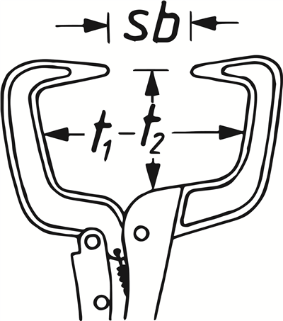 Skřipcové kleště | Délka 280 mm, Rozsah upnutí 90 mm